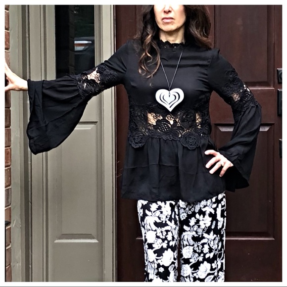 ✨LAST ONE✨PARIS Boho chic blouse with lace detail - Picture 7 of 8